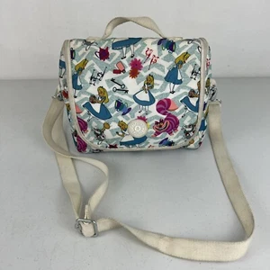Kipling Disney Alice in Wonderland Kichirou Printed Lunch Bag White Crossbody - Picture 1 of 6
