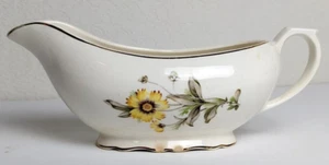 Antike Fine China Sauciere mit gelben Blumen 9" x 4" - Bild 1 von 4