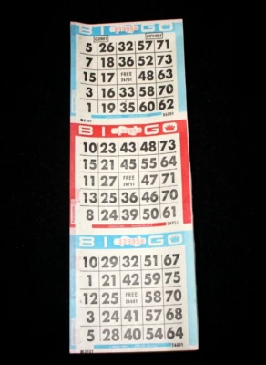 PAPEL BINGO Hojas de Tarjetas 3 en 1 Azul Rojo Azul - 100 Hojas Foto 1 de 3