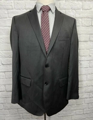 Blazer Abrigo Deportivo MARC ANTHONY Calce Ajustado Para Hombre Gris Mezcla Lana 44R Foto 1 de 4