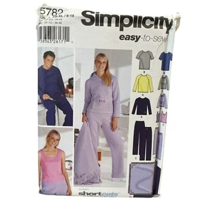 Simplicity Sewing Pattern 5782 Pants Top Hoodie Blanket Unisex Adult Size XS-XL - Picture 1 of 2