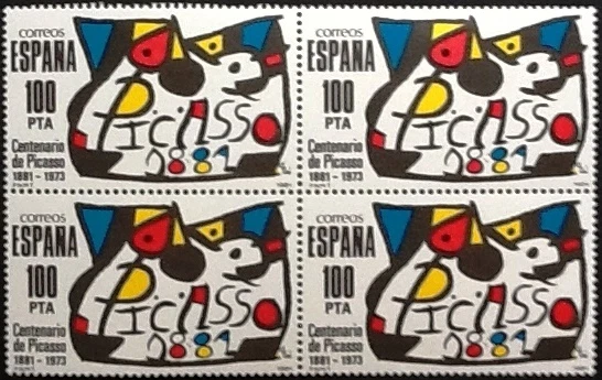 SELLO ESPAÑA 1981 EDIFIL 2609** EN BLOQUE DE 4, HOMENAJE A PABLO RUIZ PICASSO - Imagen 1 de 1