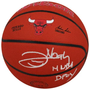 Joakim Noah Signed Wilson Chicago Bulls Logo NBA Basketball w/14 DPOY (SS COA) - Picture 1 of 1