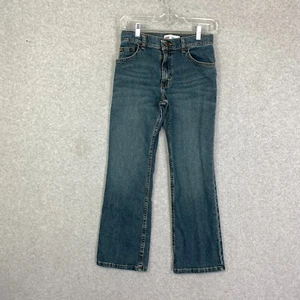 Wrangler Jeans Boys Size 14 Slim Blue Classic Boot Adjustable Waist Med Denim - Picture 1 of 17