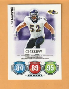 Ray Lewis Baltimore Ravens 2010 Topps Attax Code Karten #24 Miami Hurricanes 4D - Bild 1 von 2