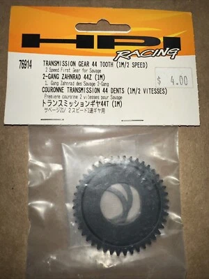 HPI 76914 Savage 44 Tooth 32 Pitch First Gear Fits 2 Speed Plastic Black Clips - Image 1 of 2