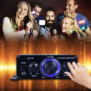 400W Mini HiFi Numérique Amplificateur Audio Stéréo Usage Domestique Mic Ra L2X2 - Imagen 1 de 12