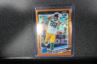 2023 Donruss Optic Rated Rookie Orange Prizm Luke Musgrave RC /249 Packers - Image 1 of 2