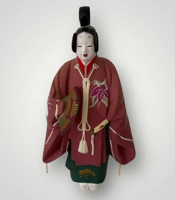 Vintage Signed Japanese Noh Kabuki Theater Hakata Doll Figurine L/E Kakitsubata - Image 1 of 4