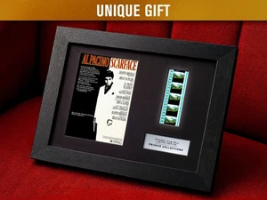 Células de película de 35 mm certificadas SCARFACE (1983) en un marco retroiluminado LED - Imagen 1 de 10