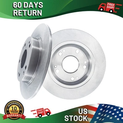 Rear Premium Replacement Brake Rotors for Honda Civic 2006 - 2015 Foto 1 de 4