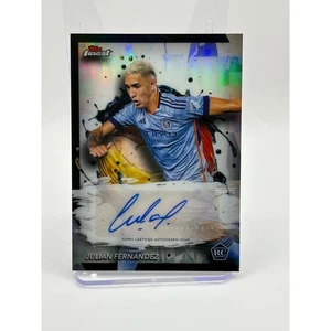 2024 Topps Finest MLS Julian Fernandez Rookie Refractor Auto RC NYCFC - Picture 1 of 2