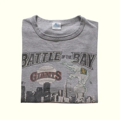 MLB STARTER VTG BATTLE OF THE BAY GIANTS ATHLETICS USA SWEATSHIRT MENs SZ L 1989 - Image 1 of 4