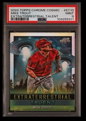 Mike Trout 2024 Topps Chrome Cosmic Graded #ET10 PSA 9 -In PSA Vault- - Image 1 of 2