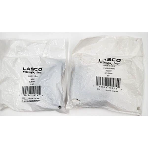 Lasco Fittings 3/4" Dia. Insert PVC 90° Degree Gray Plastic Water Pipe Lot of 2  - Picture 1 of 3