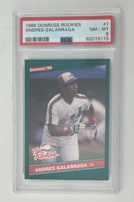 Donruss Rookies #7 1986 Andrés Galarraga novato PSA 8 casi nuevo-como nuevo Foto 1 de 2