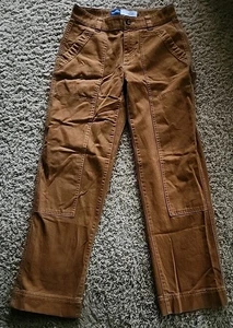 Old Navy High Rise Straight Carpenter Utility Pant Sly Fox Nutmeg Duck Brown 2 - Bild 1 von 11