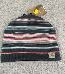 Gorro tejido Carhartt para mujer multicolor rayas talla única - NUEVO - Imagen 1 de 5