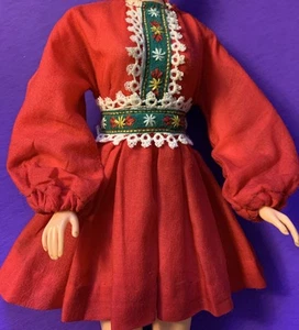 Vintage Barbie Francie Casey Twiggy Red Dress - Picture 1 of 5