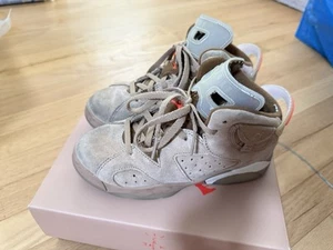 Travis Scott x Jordan 6 Retro ‘British Khaki’ DH0692-200 kid size 1Y - Picture 1 of 10