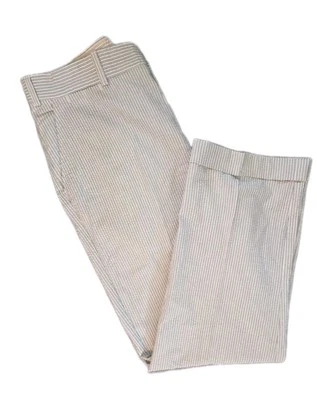 BILLS KHAKIS standard pinpoint seersucker green white stripe flat MS9328 - Image 1 of 4