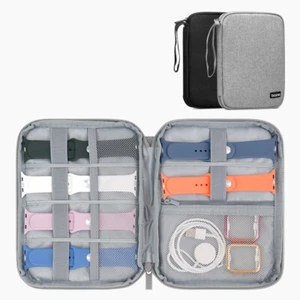 Estuche de almacenamiento de correa de reloj organizador de bolsa de viaje para Apple Watch correa Samsung - Imagen 1 de 16