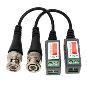 CCTV Camera Passive Video Balun BNC Connector Coaxial Cable Adapter Pair of 2 - Picture 1 of 8