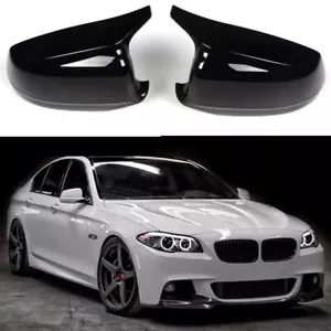 Für BMW 5er F10 F11 M5 2010-2013 Spiegelkappen Spiegel Gehäuse Glänz Schwarz NEU - Picture 1 of 9