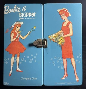 Vintage 1964 Barbie Skipper Doll Case w/Clothes Accessories Mattel Retro - Picture 1 of 22