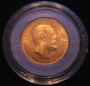 MDS SCHWEDEN SWEDEN 10 KRONOR 1901 "OSCAR II.", GOLD #5 - Bild 1 von 2