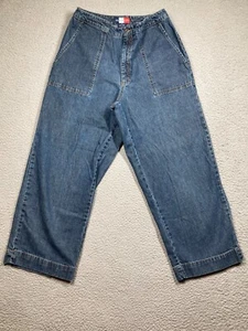 French Cuff Jeans Women's 8 Crop Straight Leg High Rise Medium Wash Cotton Denim - Bild 1 von 18