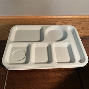 Vintage Set Of 4 SiLite 614 Melamine School Cafeteria Lunch Divided Trays 6 part - Picture 1 of 3