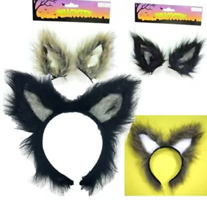 Wolf Ears Fancy Dress Costume Clip on Ears Wolf Flurry Ears Party Cosplay - Picture 1 of 1