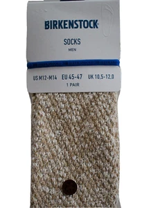 BIRKENSTOCK STRUCTURED SLUB COTTON Blend Men Socks M12-M14 EU45-47 UK10.5-12 - Picture 1 of 8
