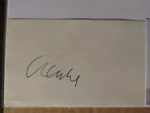 Arthur Ashe in person signed index card 1976 RFK Pro Celebrity Tennis Tournament - Picture 1 of 4