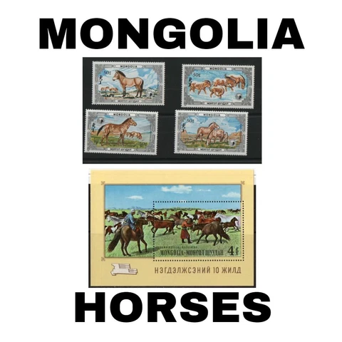 Thematic Stamps - Mongolia - Horses - Choose from dropdown menu Cover