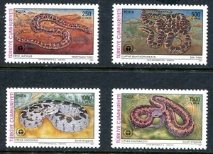 Turkey 1991 Snakes Unused(NH) #2516-2519 - Picture 1 of 2