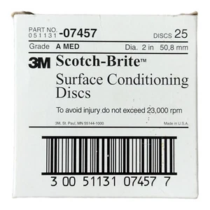 Discos de acondicionamiento de superficie 3M Scotch-Brite de 2", granates/medianos, 25 piezas #07457 - Imagen 1 de 2