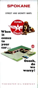 1965 Tidewater Oil Road Map: Spokane NOS - Picture 1 of 1