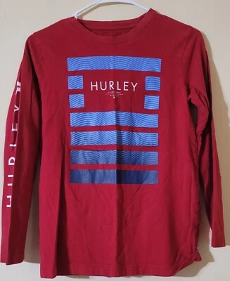 Camisa de manga larga Hurley roja grande para niños Foto 1 de 4