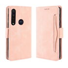 For Motorola Moto One Zoom E6 Play Plus Magnetic Leather Flip Wallet Case Cover