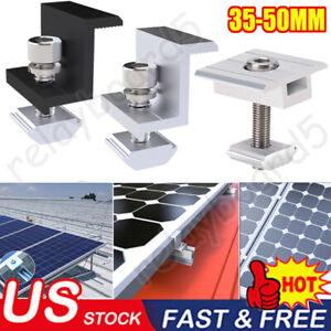 Solar Panel Bracket Fixing PV End Clamp Middle Clamp Mounting 30mm35mm40mm45mm50