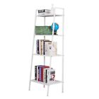 4-Tier Ladder Bookcase Storage Rack Bookshelf Plant Stand Display Metal Shelf