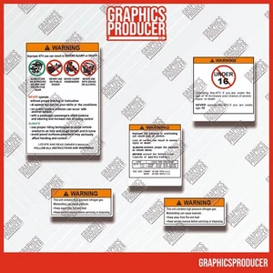 Juego completo calcomanías reproducción símbolo advertencia vehículo todo terreno Suzuki LTz 400 - Imagen 1 de 1