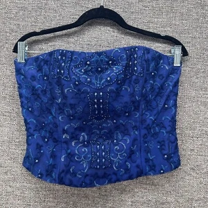 Jessica McClintock Corset Top 12 Cottagecore Prairie Fairy Feminine Whimsy Airy - Picture 1 of 11