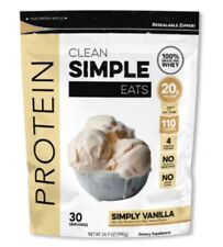 Clean Simple Eats Vanilla Whey Protein Powder Natural 30 Serv. Exp. 10/2025