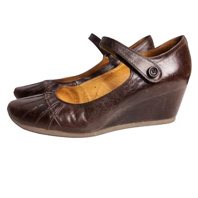 Miz Mooz Belle Heels Women’s Strap Wedge Leather Sandals Heels Size 10 - Image 1 of 4