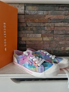 Rocket Dog - Entrenadores Jazzin Candy Tie Dye - Lona - Talla 6 UK. NUEVO. - Imagen 1 de 8
