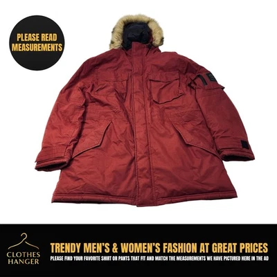 Timberland Nordic Edge Expedition Waterproof Parka Jacket Mens XL Maroon 7791 - Image 1 of 4