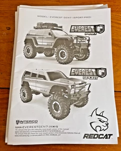 Redcat Racing Everest GEN 7 PRO 1/10 Scale Crawler Stock OWNERS MANUAL - Picture 1 of 2